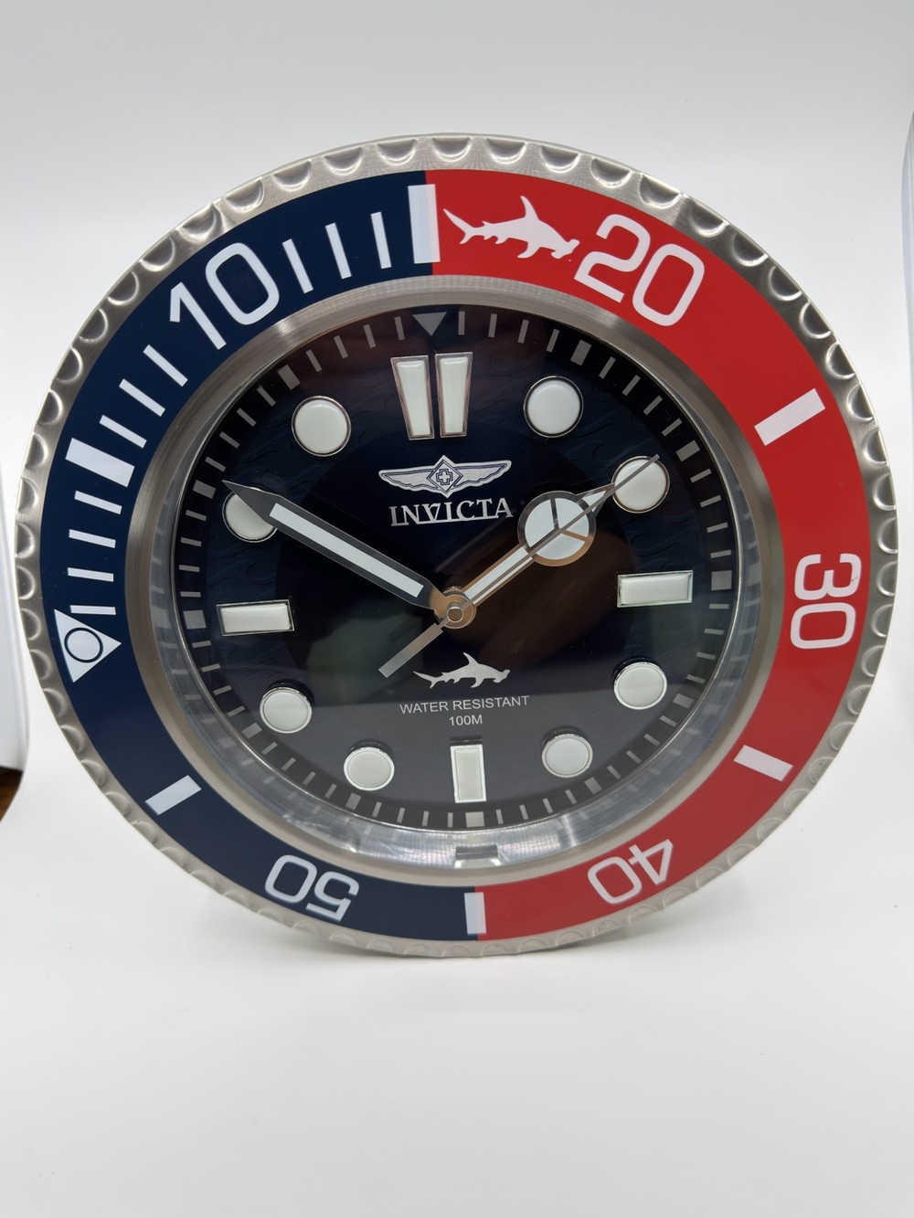 This Invicta 34938 Grand Pro Diver "Master of The Ocean" wall clock 14”